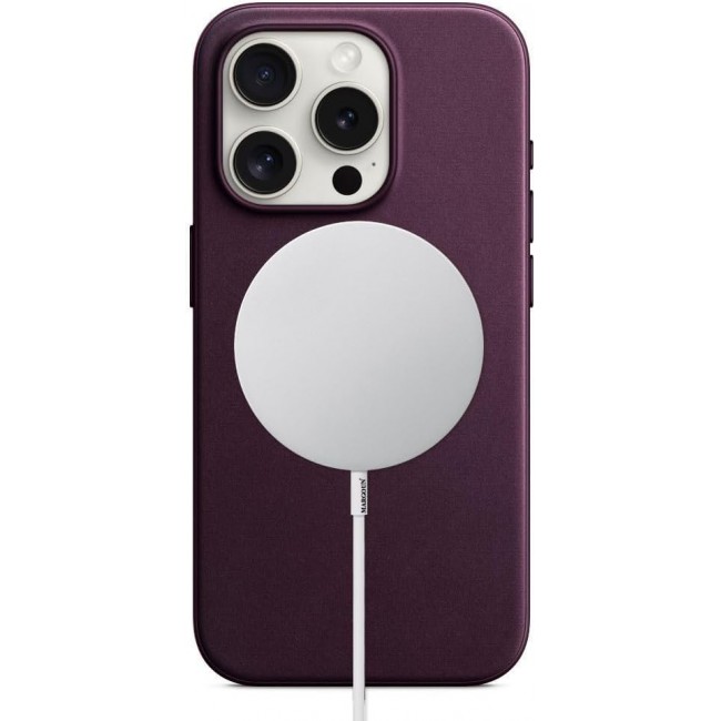 MARGOUN For iPhone 15 Pro Finewoven Case Compatible with MagSafe Shockproof Protective Slim Cover (Mulberry)