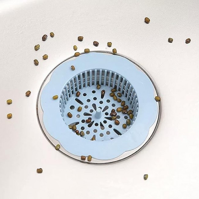 MARGOUN 3 Pack Sink Filter Hard Plastic Strainer Drain Hair Catcher, Flower Bathroom Shower Sink Stopper Filter for Kitchen Bathroom Tub (3 pack C)