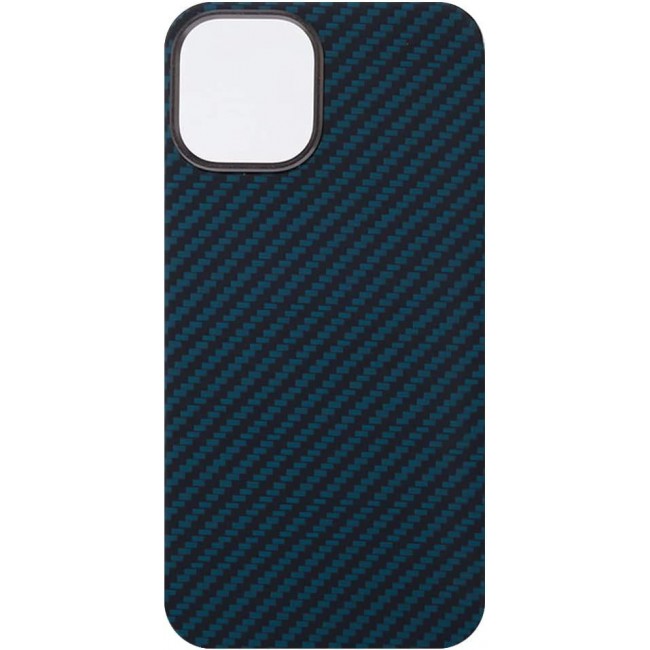 K-Doo for iPhone 12 Pro Max Case 3D Skin Texture Kevlar Fiber Bulletproof Vest Cover Protective Carbon Fiber Pattern Ultra Slim (iPhone 12 pro max, Blue)