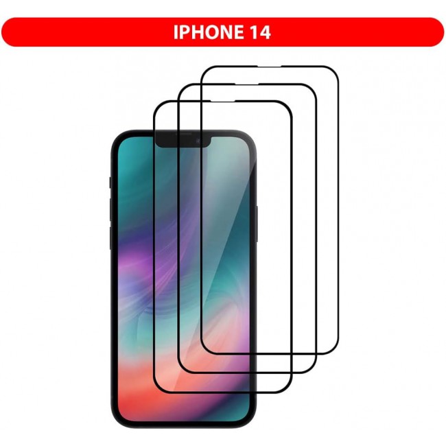 MARGOUN 3 Pack for iPhone 14 Screen Protector Tempered Glass, Full Coverage Protective Film Easy Installation Anti Scratch Bubble Free