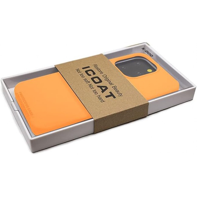 K-Doo iCoat Liquid Silicon Case for iPhone 13 Pro Max Anti-Shock Mobile Cover Original Gel Back Case (iPhone 13 Pro Max, Orange)