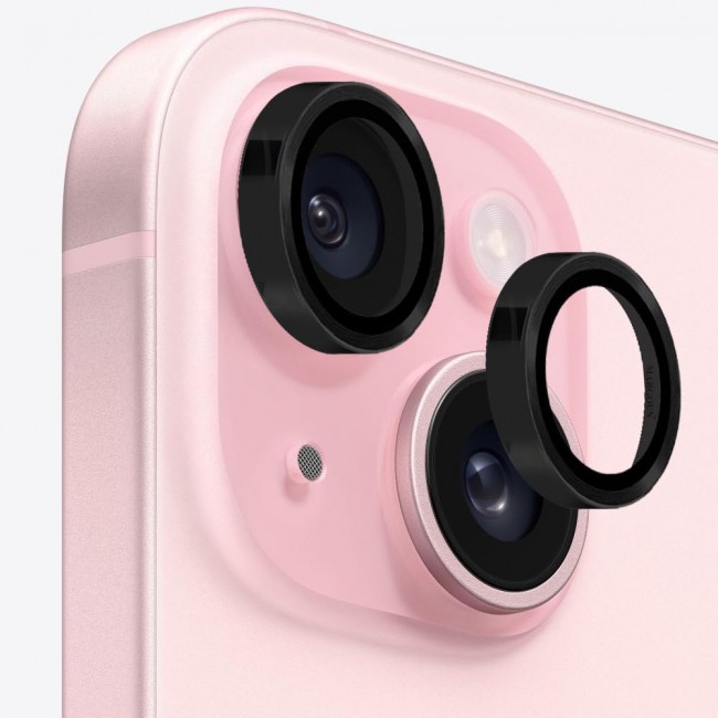 MARGOUN for iPhone 15 Plus Camera Lens Shield 9H Hardness Glass Scratch Resistant (iphone 15 plus, Black)