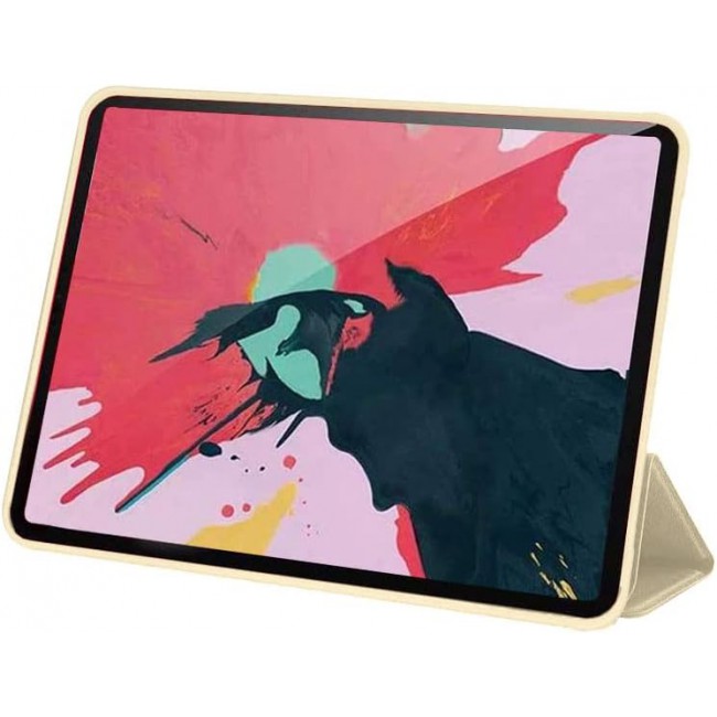 MARGOUN Compatible with iPad Pro 12.9 inch 2020/2021 Trifold Cover 4th/5th Generation, Lightweight Smart Protective Cover with Auto Sleep Wake Stand - Champagne Gold