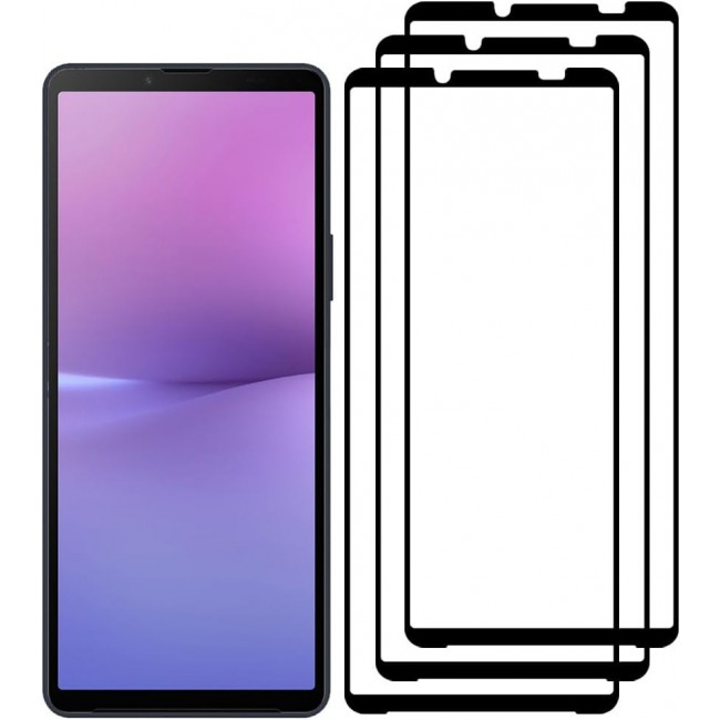 MARGOUN 3 Pack for Sony Xperia 10 V Screen Protector Tempered Glass, Full Coverage Protective Film Easy Installation Anti Scratch Bubble Free