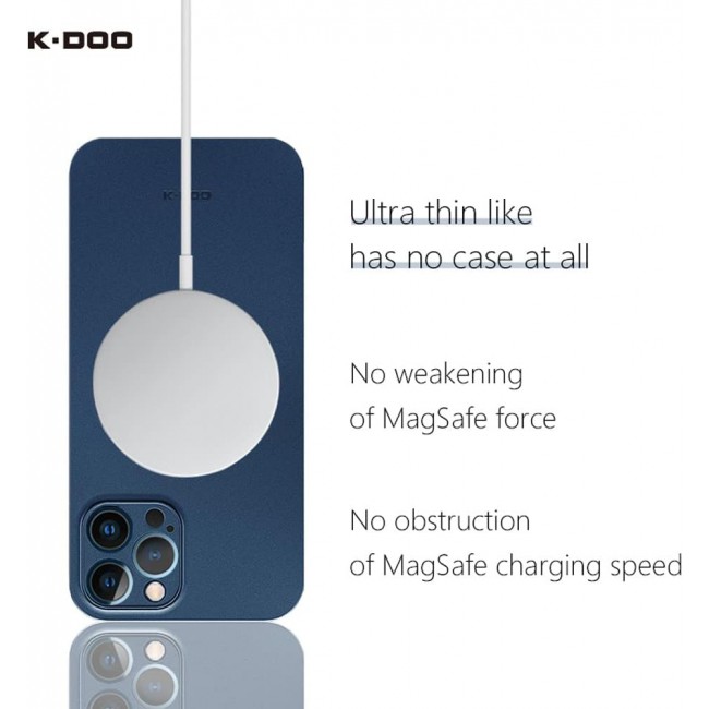 K-DOO for iPhone 13 Pro Max Air Skin Case All Around Full Protection Ultra Slim 0.3mm Thickness 4g Feather Weight (iPhone 13 pro max, Blue)