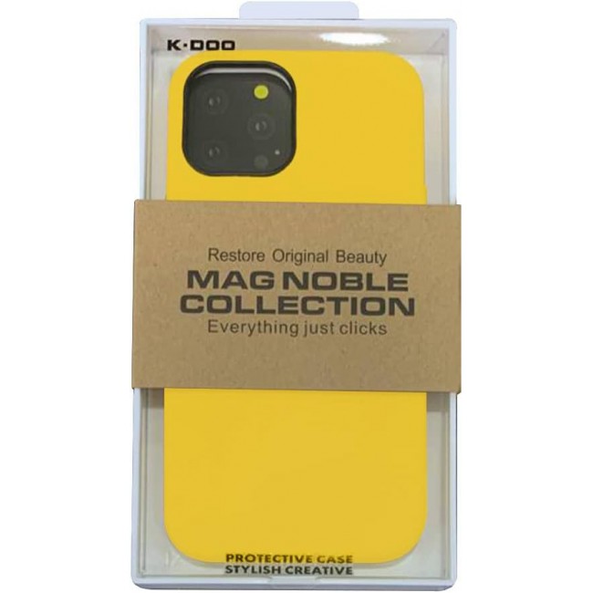 K-Doo Case for iPhone 13 Pro Mag Noble Collection Premium PC+PU Leather Case with Magsafe Official Design Phone Cover (iphone 13 pro, Yellow)