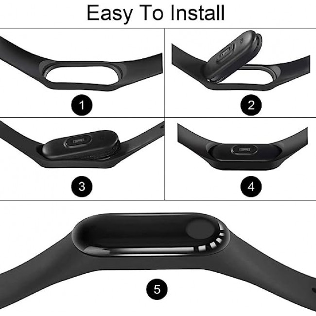 MARGOUN 2 Pack for Xiaomi mi band 7 Strap Silicone Watch Band with Charger Cable Magnetic USB Fast Charger -04