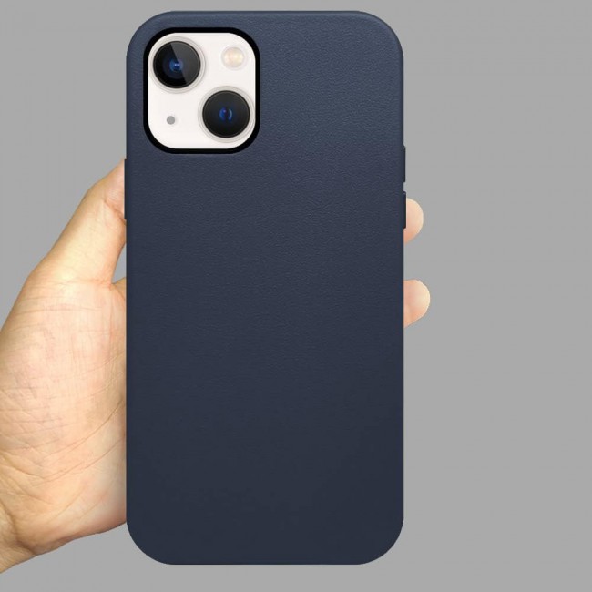 K-Doo Case for iPhone 13 Mag Noble Collection Premium PC+PU Leather Case with Magsafe Official Design Phone Cover (iphone 13, dark blue)