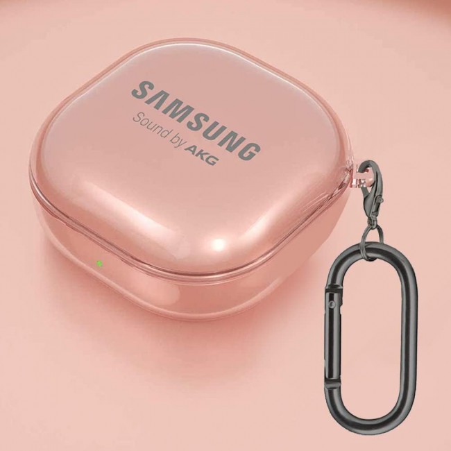 MARGOUN for Samsung Galaxy Buds 2 Pro Case (2022)/Galaxy Buds 2 Case (2021) /Galaxy Buds Pro/Galaxy Buds Live Case with Carabiner - Clear