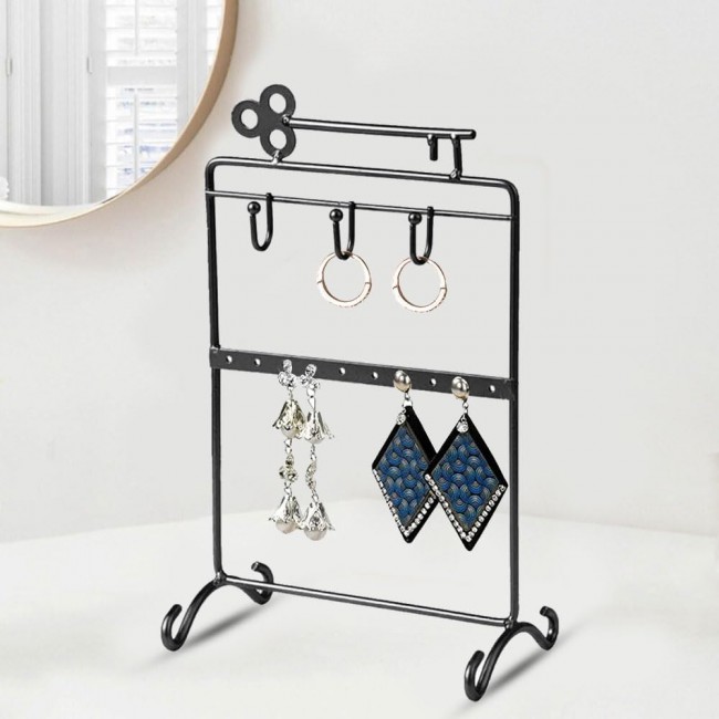 MARGOUN For Jewelry Holder Display Earring Bracelet Holder Jewelery Tower Rack For Women Girl (2 Pack black)