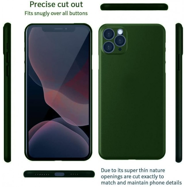 K-DOO for iPhone 11 Pro Max Air Skin Case All Around Full Protection Ultra Slim 0.3mm Thickness 4g Feather Weight (iPhone 11 Pro Max, Green)