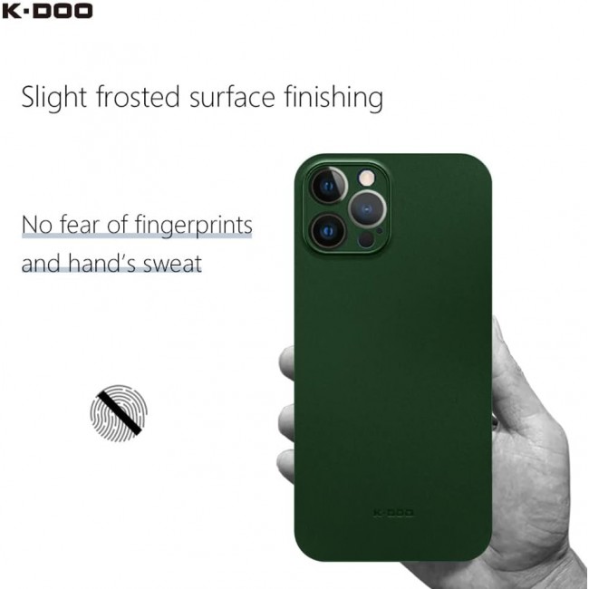 K-DOO for iPhone 13 pro max Air Skin Case All Around Full Protection Ultra Slim 0.3mm Thickness 4g Feather Weight (iPhone 13 pro max, Green)