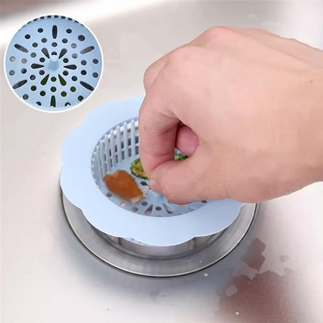 MARGOUN 3 Pack Sink Filter Hard Plastic Strainer Drain Hair Catcher, Flower Bathroom Shower Sink Stopper Filter for Kitchen Bathroom Tub (3 pack C)