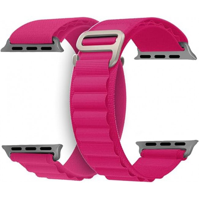 MARGOUN 2 Pack For Apple Watch Band 49mm 45mm 44mm 42mm Nylon Band, Solo Loop Rugged Strap with G‑Hook for iWatch Series Ultra 8 7 6 5 4 3 2 1 SE - B02