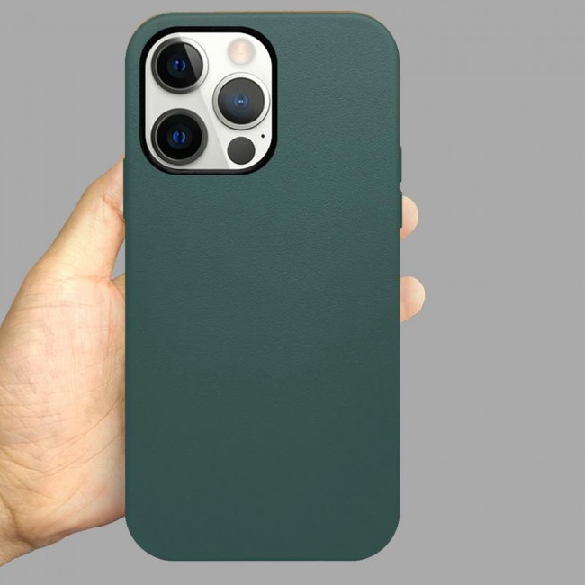 K-Doo Case for iPhone 13 Pro Max Mag Noble Collection Premium PC+PU Leather Case with Magsafe Official Design Phone Cover (iphone 13 pro max, dark green)