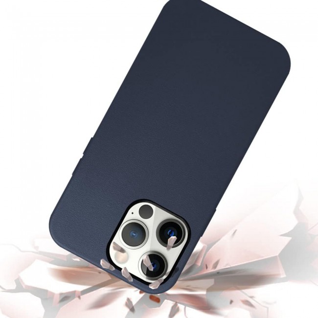 K-Doo Case for iPhone 13 Pro Max Mag Noble Collection Premium PC+PU Leather Case with Magsafe Official Design Phone Cover (iphone 13 pro max, dark blue)