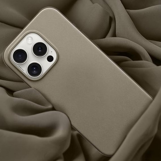 MARGOUN For iPhone 15 Pro Finewoven Case Compatible with MagSafe Shockproof Protective Slim Cover (Taupe)