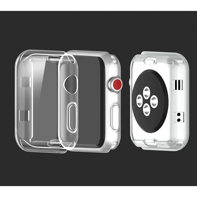 MARGOUN 2 Pack Case for Apple Watch 44mm Series SE 6 5 4 Soft TPU HD Clear Ultra-Thin Overall Protective Case Full Coverage also Fits Screen (44mm)