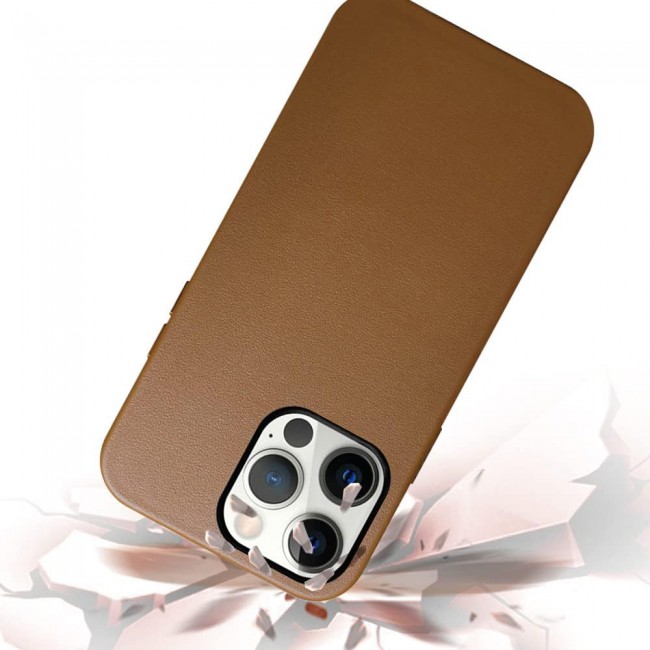 K-Doo Case for iPhone 13 Pro Max Mag Noble Collection Premium PC+PU Leather Case with Magsafe Official Design Phone Cover (iphone 13 pro max, Brown)
