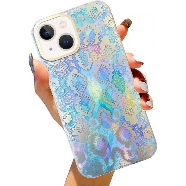 Joway For iPhone 14 Plus Case 3D Print Shockproof Back Cover (14 plus Blue/Multicolor)