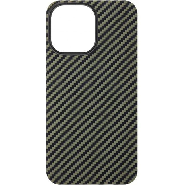 K-Doo for iPhone 13 Pro Max Case 3D Skin Texture Kevlar Fiber Bulletproof Vest Cover Protective Carbon Fiber Pattern Ultra Slim (iPhone 13 pro max, Green)