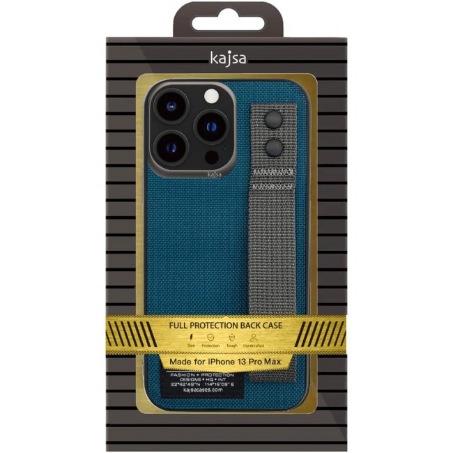 Kajsa for iPhone 13 Pro Case Full Protection Back Cover Military Collection Straps (iphone 13 pro, Blue)