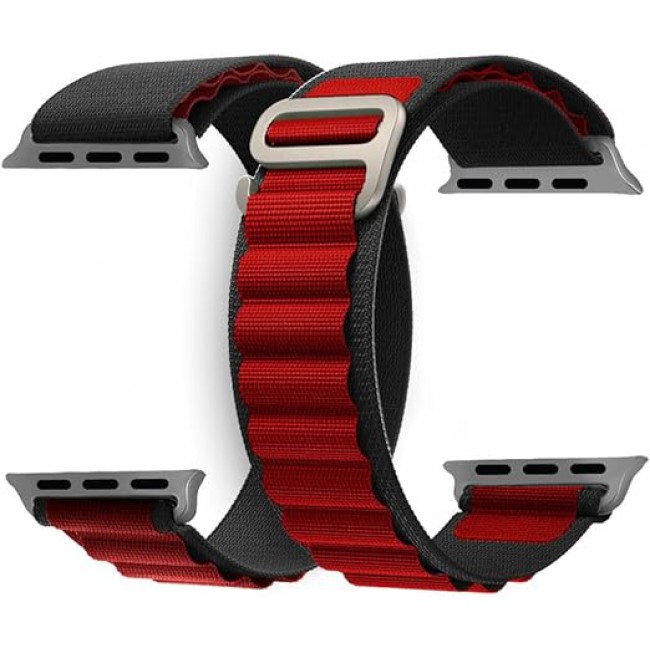 MARGOUN 3 Pack For Apple Watch Band 49mm 45mm 44mm 42mm Nylon Band, Solo Loop Rugged Strap with G‑Hook for iWatch Series Ultra 8 7 6 5 4 3 2 1 SE - C03