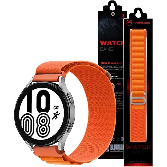 MARGOUN Alpine Loop Band 20mm Compatible with Samsung Galaxy Watch 5 Band/Galaxy Watch 5 Pro 45mm/Galaxy Watch 4/Watch 4 Classic/Active 2 40mm 44mm 20mm Nylon Stretch G-hook Strap - 03