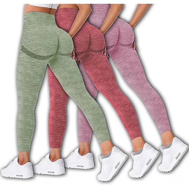 MARGOUN 3 Pack Workout Legging Tummy Control Women High