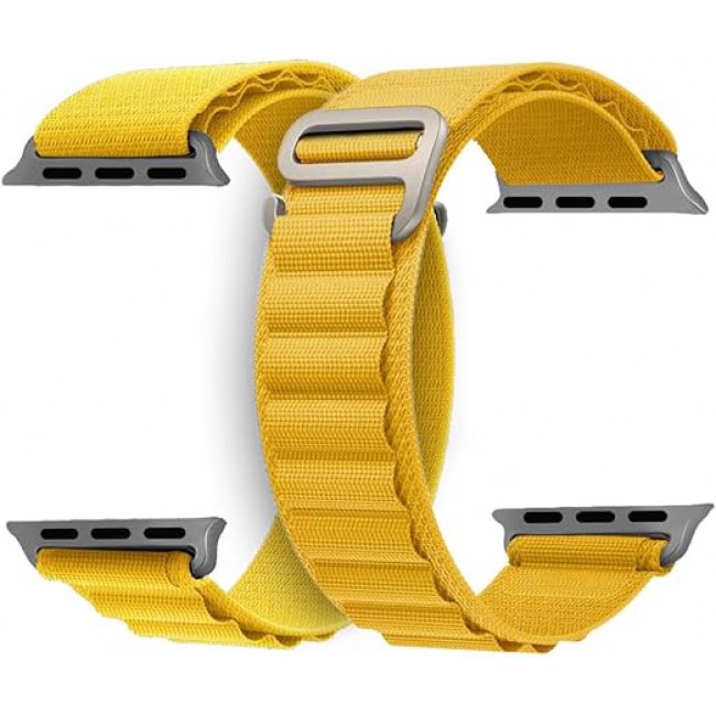 MARGOUN 2 Pack For Apple Watch Band 49mm 45mm 44mm 42mm Nylon Band, Solo Loop Rugged Strap with G‑Hook for iWatch Series Ultra 8 7 6 5 4 3 2 1 SE - B07