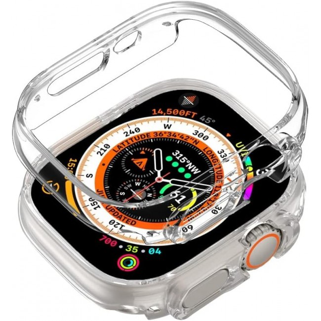 MARGOUN 2 Pack Case for Apple Watch Series 8 Ultra 49mm Soft TPU HD Clear Ultra-Thin Overall Protective Cover Case Full Coverage (49mm)