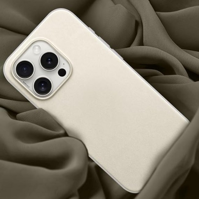 MARGOUN For iPhone 15 Pro Finewoven Case Compatible with MagSafe Shockproof Protective Slim Cover (Antique White)