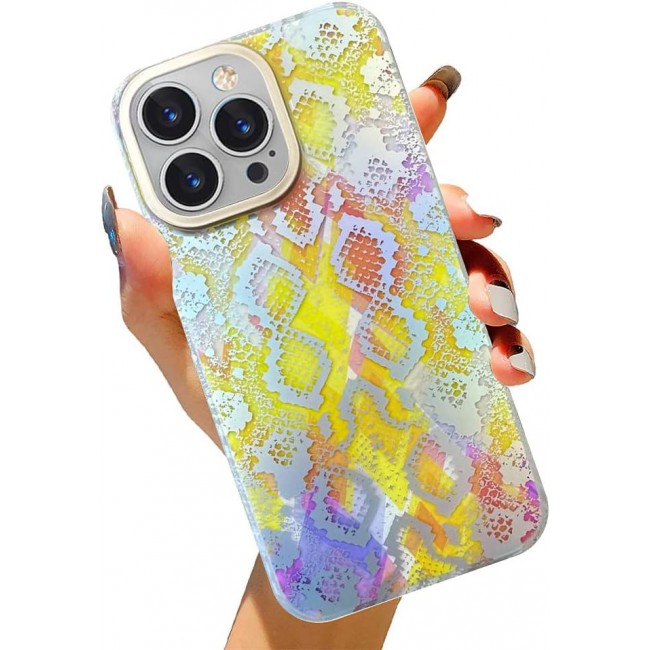 Joway For iPhone 14 Pro Case 3D Print Shockproof Back Cover (iphone 14 pro Yellow/Multicolor)