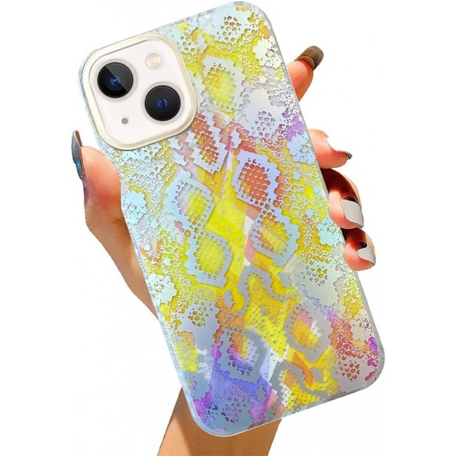 Joway For iPhone 14 Plus Case 3D Print Shockproof Back Cover (iphone 14 plus Yellow/Multicolor)