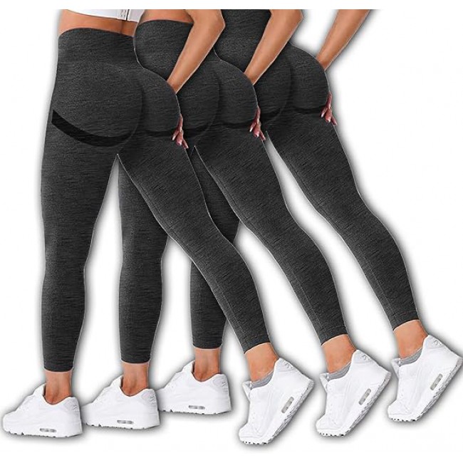 MARGOUN 3 Pack Workout Legging Tummy Control Women High