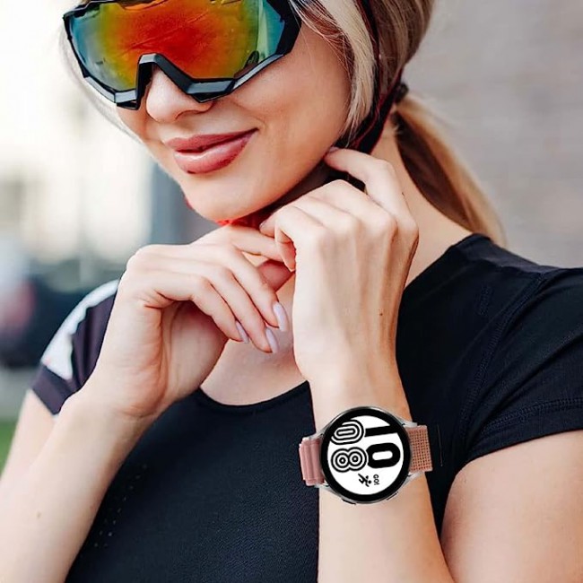 MARGOUN 2 Pack Alpine Loop Band 20mm Compatible with Samsung Galaxy Watch 5 Band/Galaxy Watch 5 Pro 45mm/Galaxy Watch 4/Watch 4 Classic/Active 2 40mm 44mm 20mm Nylon Stretch G-hook Strap -08