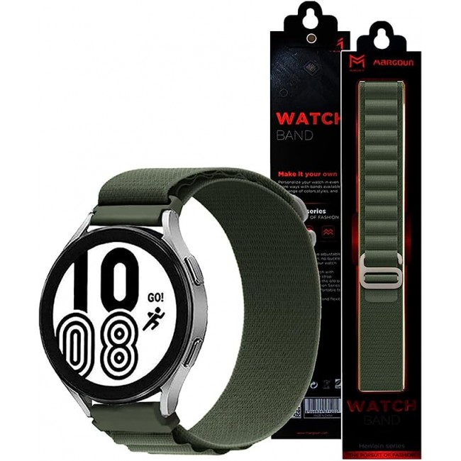 MARGOUN Alpine Loop Band 20mm Compatible with Samsung Galaxy Watch 5 Band/Galaxy Watch 5 Pro 45mm/Galaxy Watch 4/Watch 4 Classic/Active 2 40mm 44mm 20mm Nylon Stretch G-hook Strap - 04