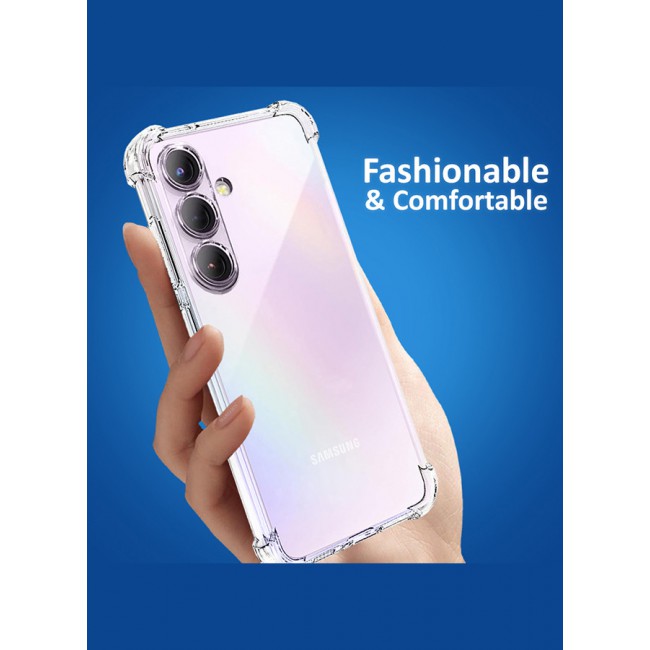 MARGOUN (for Samsung Galaxy A35 5G) Clear Case Ultra Slim Thin Flexible Scratch Resistant Transparent TPU Shockproof Case / 01