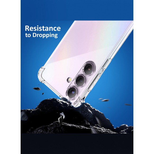 CATANES (for Samsung Galaxy A35 5G) 2 Pack Clear Case and Screen Protector Ultra Slim Thin Flexible Scratch Resistant Transparent TPU Shockproof Case / 05