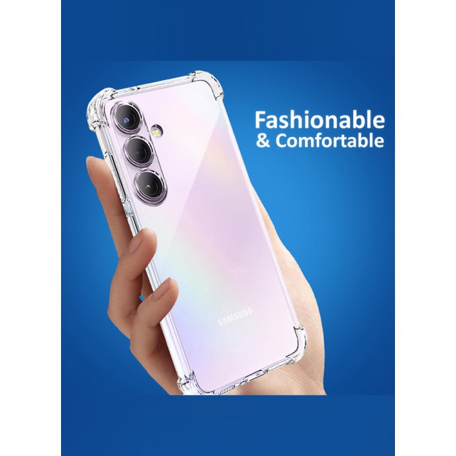 CATANES (for Samsung Galaxy A35 5G) Clear Case Ultra Slim Thin Flexible Scratch Resistant Transparent TPU Shockproof Case / 04
