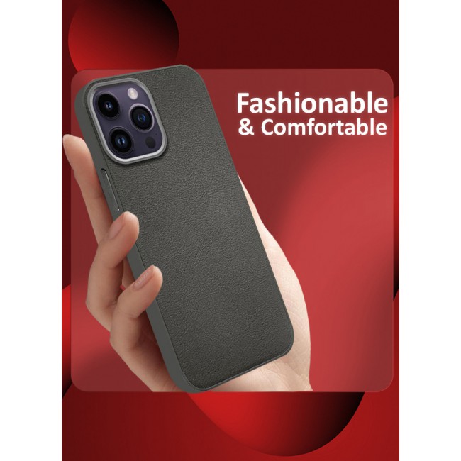MARGOUN for iPhone 14 Pro Max 2 Pack Case Cover and Screen Protector Leather Case with Lens Frame Shockproof Full Body Protective Cover Crimson