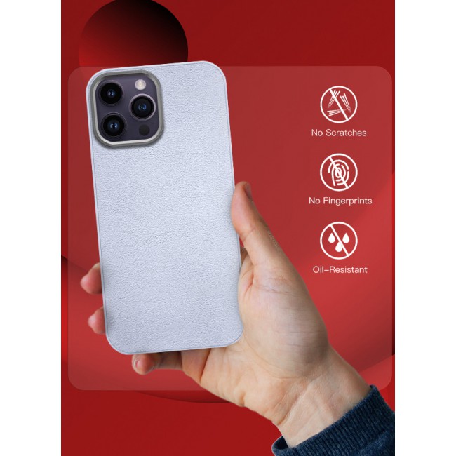 MARGOUN for iPhone 14 Pro Max 2 Pack Case Cover and Screen Protector Leather Case with Lens Frame Shockproof Full Body Protective Cover Light Blue