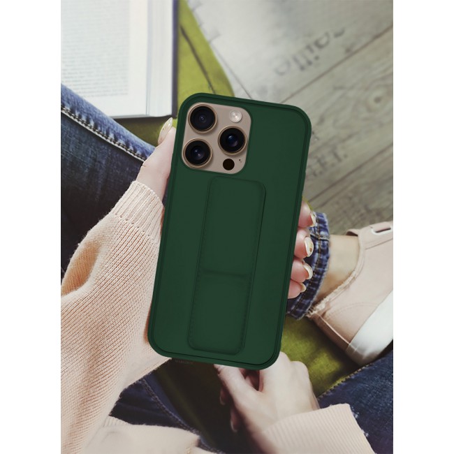 MARGOUN for iPhone 16 Pro Case Premium PU Leather Case with Stand Function Shockproof and Anti Scratch Finger Grip Case Cover / 4