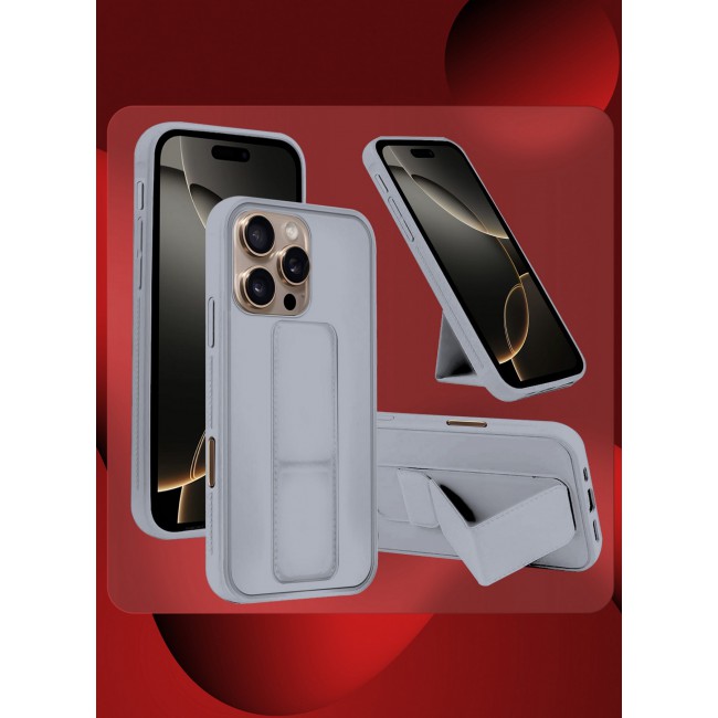 MARGOUN for iPhone 16 Pro Case Premium PU Leather Case with Stand Function Shockproof and Anti Scratch Finger Grip Case Cover / 5