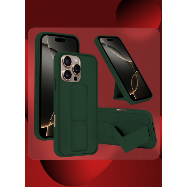 MARGOUN for iPhone 16 Pro Case Premium PU Leather Case with Stand Function Shockproof and Anti Scratch Finger Grip Case Cover / 4