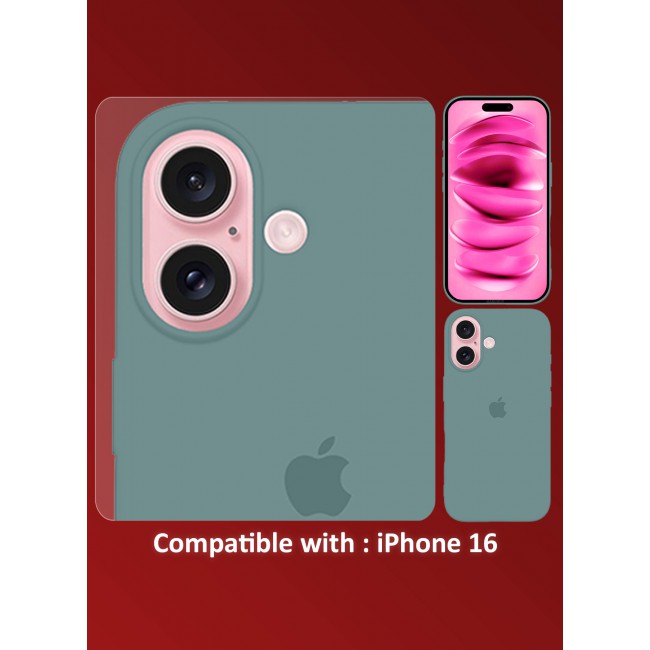 MARGOUN for iPhone 16 3 Pack Case and 2 Screen Protectors, Slim Silicone Case, Full Covered Anti Scratch Shockproof Protective Cover /3