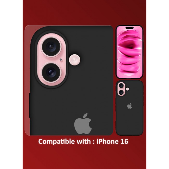 MARGOUN for iPhone 16 3 Pack Case and 2 Screen Protectors, Slim Silicone Case, Full Covered Anti Scratch Shockproof Protective Cover /9