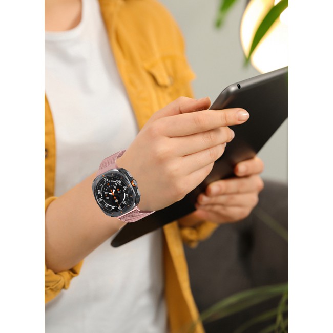 MARGOUN for Samsung Galaxy Watch 7 Ultra Milanese Loop, Metal Mesh Adjustable Strap, Magnetic Clasp Mesh Bands Stainless Steel Metal Connector /2