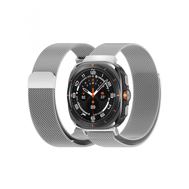 MARGOUN for Samsung Galaxy Watch 7 Ultra Milanese Loop, Metal Mesh Adjustable Strap, Magnetic Clasp Mesh Bands Stainless Steel Metal Connector /3