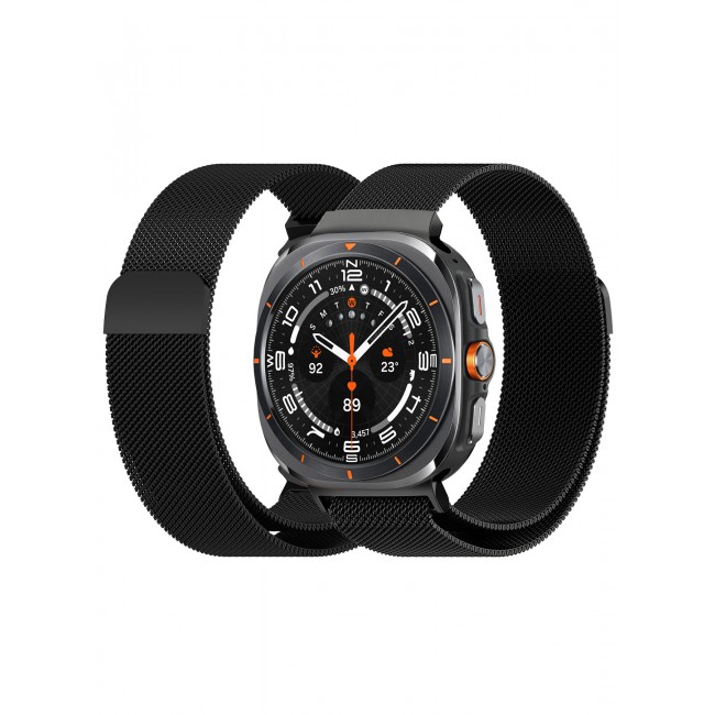MARGOUN for Samsung Galaxy Watch 7 Ultra Milanese Loop, Metal Mesh Adjustable Strap, Magnetic Clasp Mesh Bands Stainless Steel Metal Connector /4